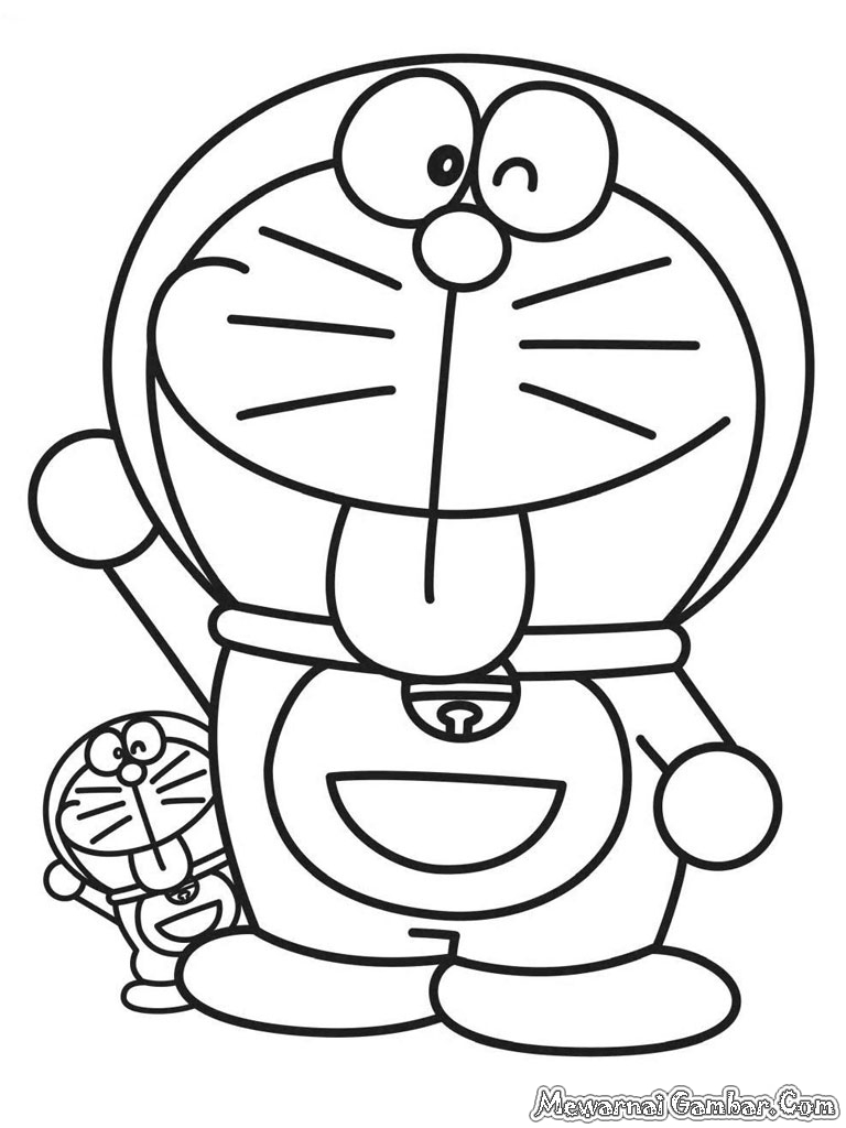 Gambar Kartun Doraemon Untuk Diwarnai